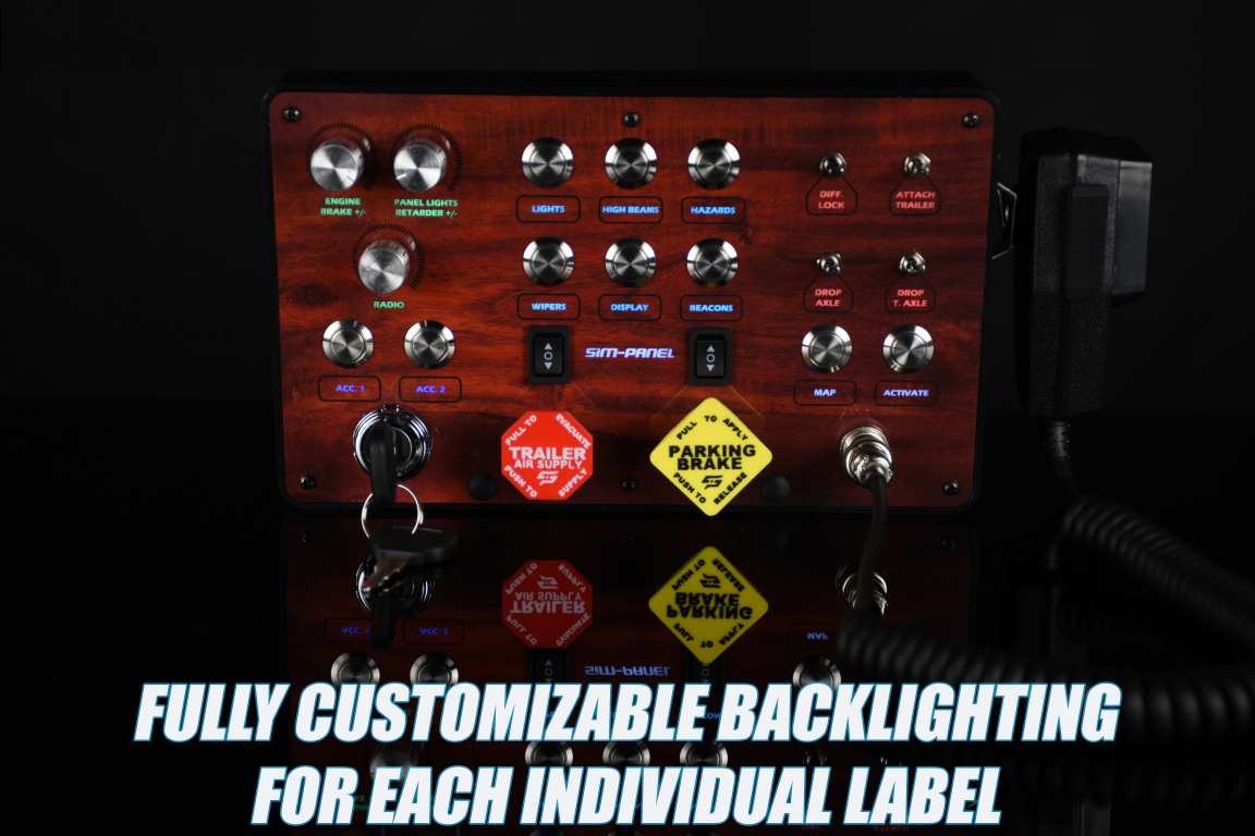 FULLY CUSTOMIZABLE BACKLIGHT FOR EACH CONTROL!